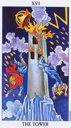 The Tower Card from the Radiant Rider-Waite Tarot